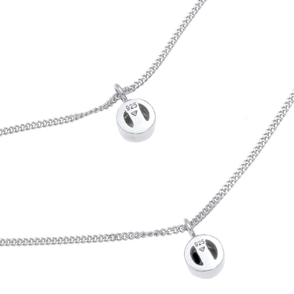 Pink - Elli | Halskette | Kristall (Violett) | 925er Sterling Silber
