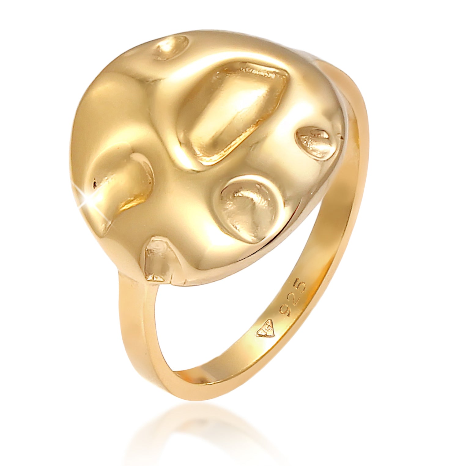 Gold - Elli | Ring | 925 Sterling Silber vergoldet