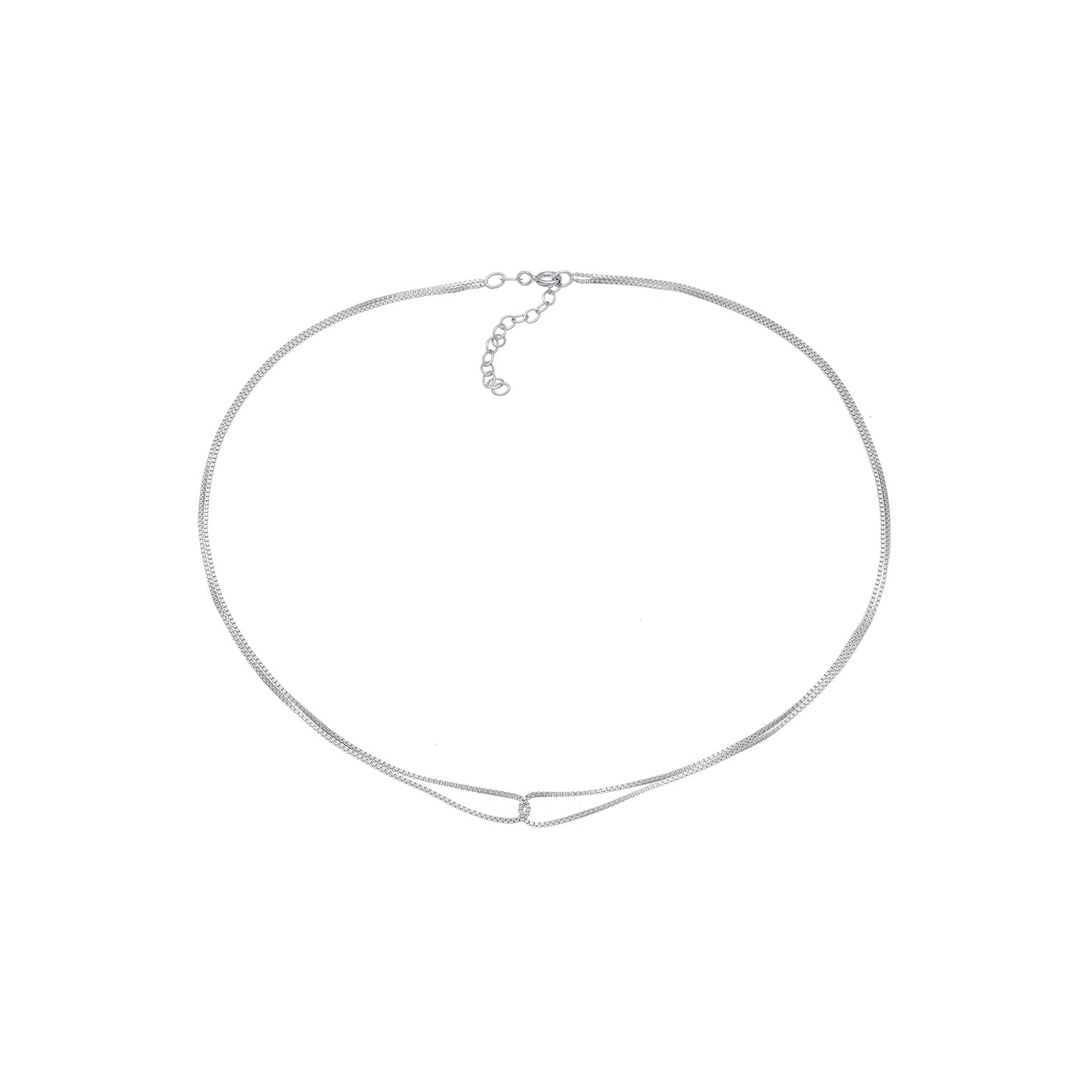 Silber - Elli | Venezianer-Choker Verschlungen | 925er Sterling Silber