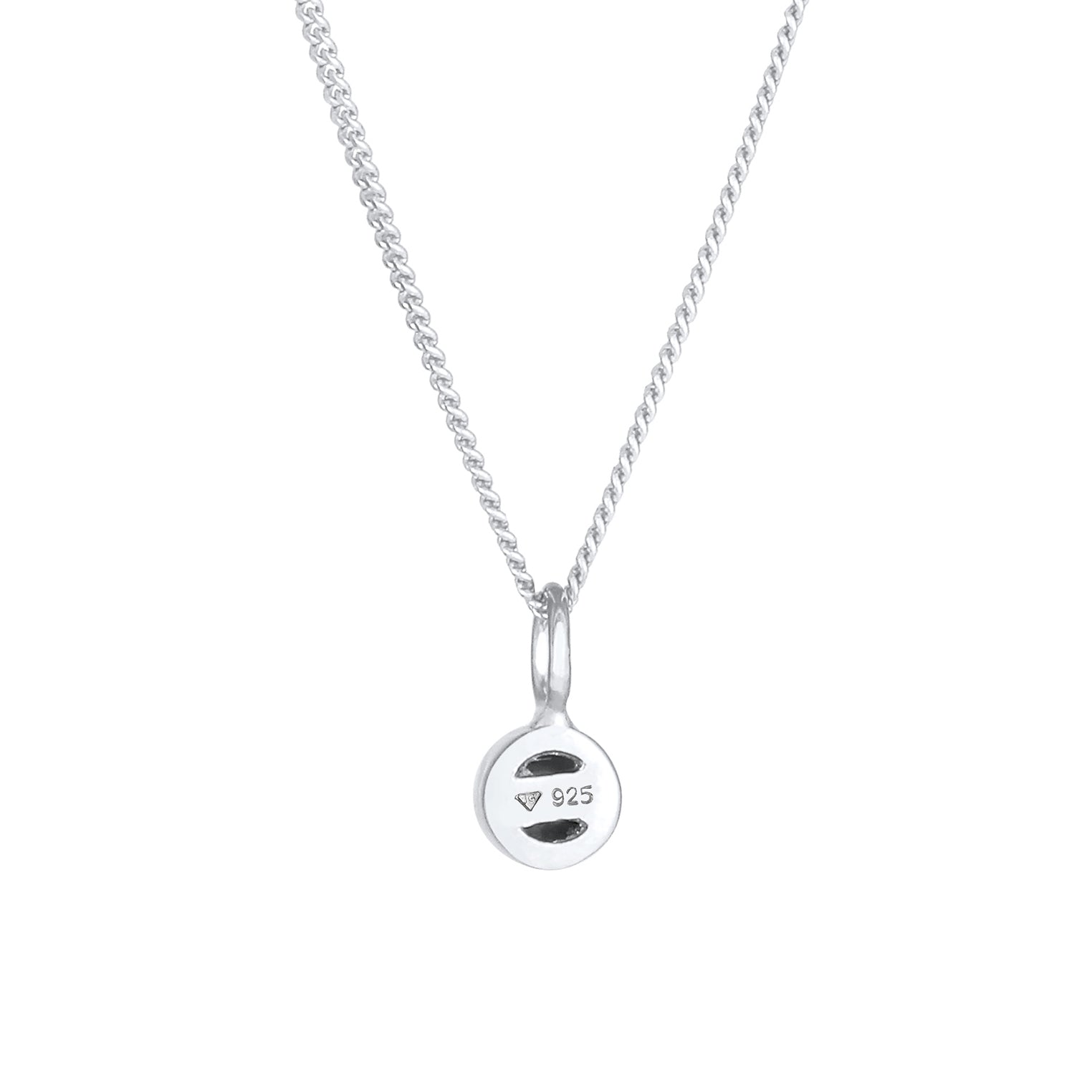 Silber - Elli | Halskette | Kristall ( Dunkelrot ) | 925er Sterling Silber