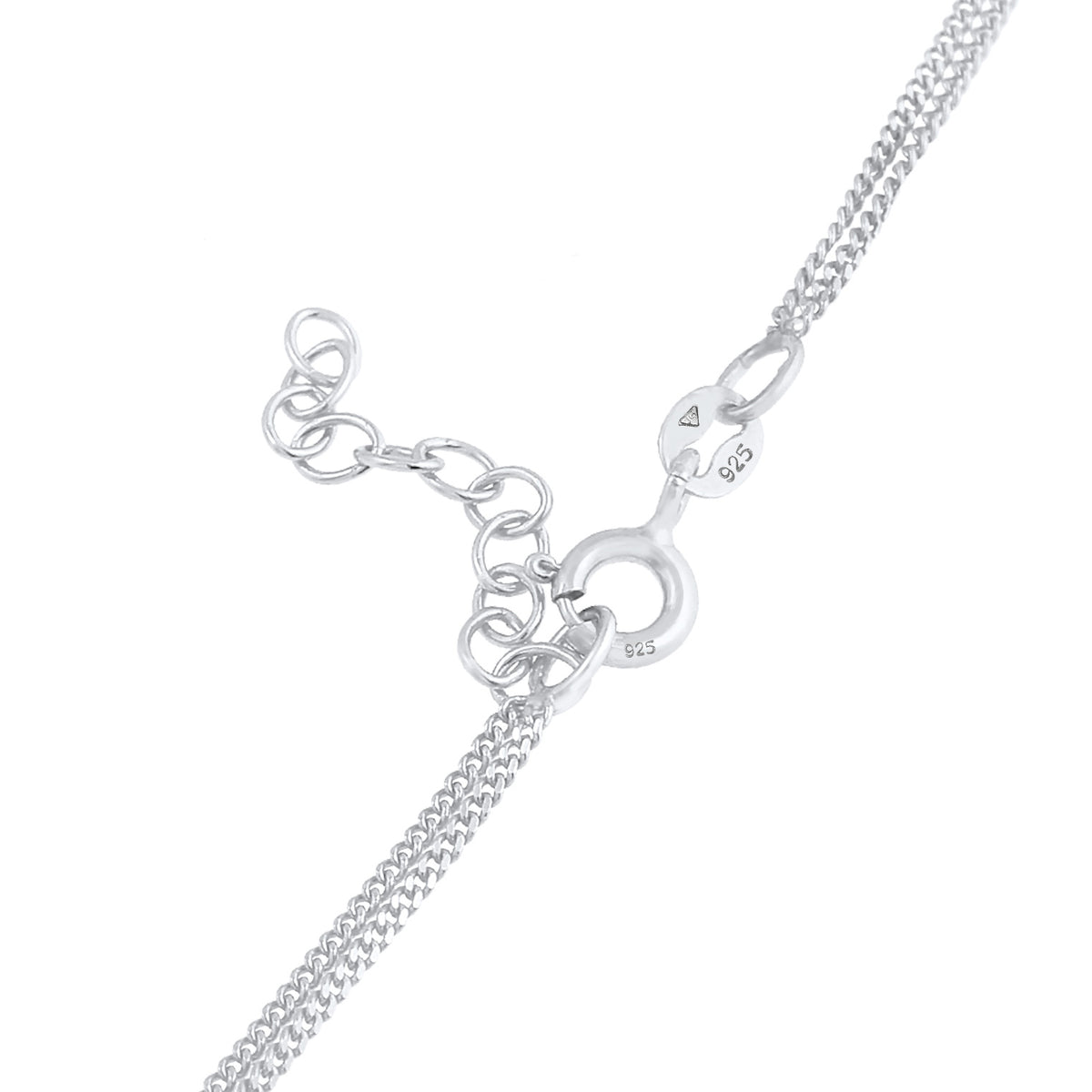 Silber - Elli | Layer-Halskette Stern Halbmond | 925er Sterling Silber