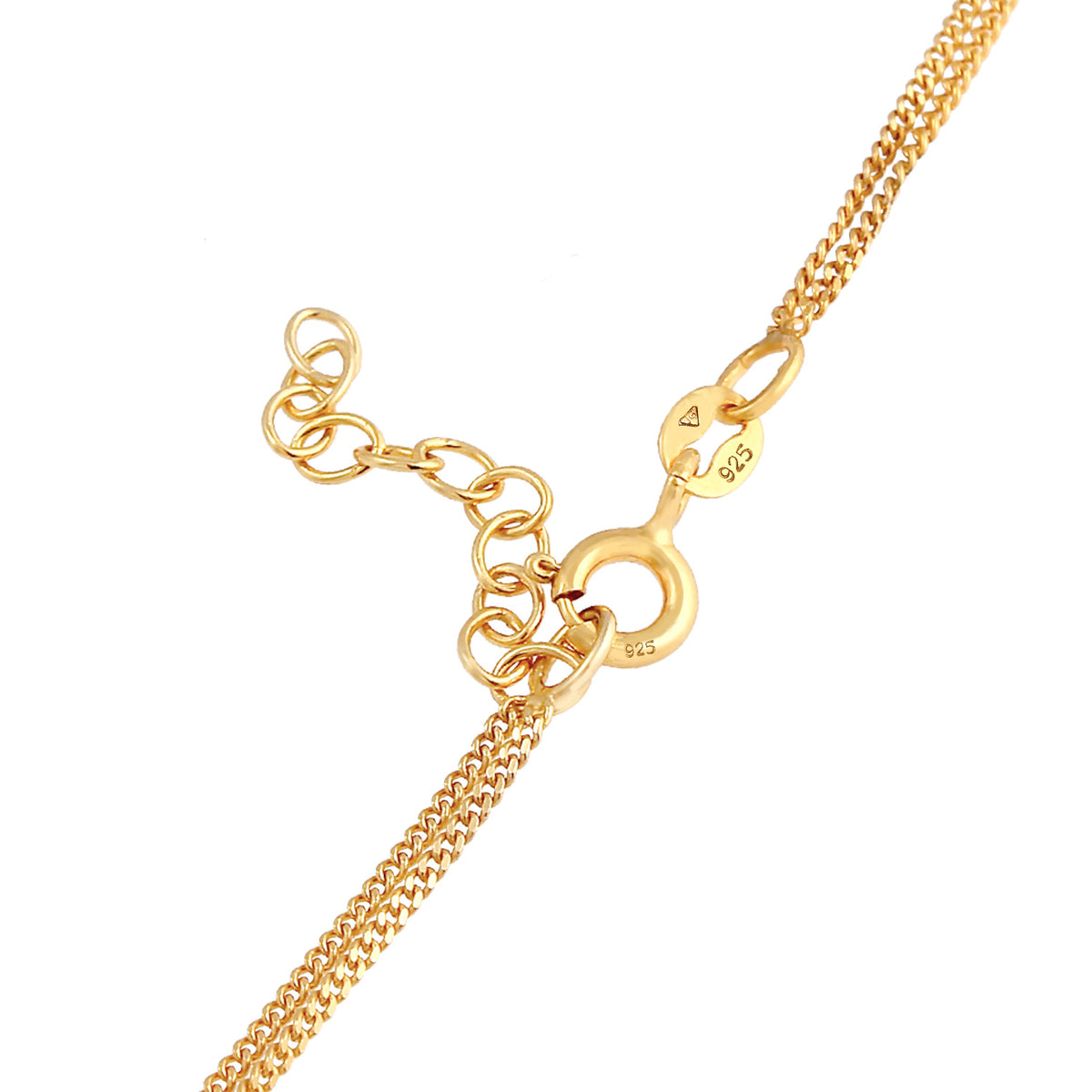 Gold - Elli | Layer-Halskette Stern Halbmond | 925er Sterling Silber vergoldet