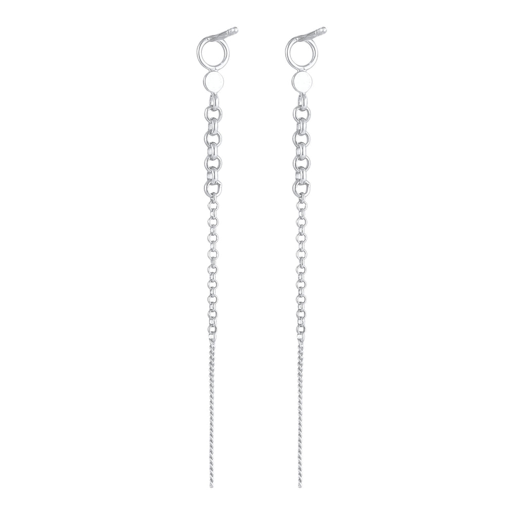 Silber - Elli | Ohrstecker Ear Chain | 925er Sterling Silber