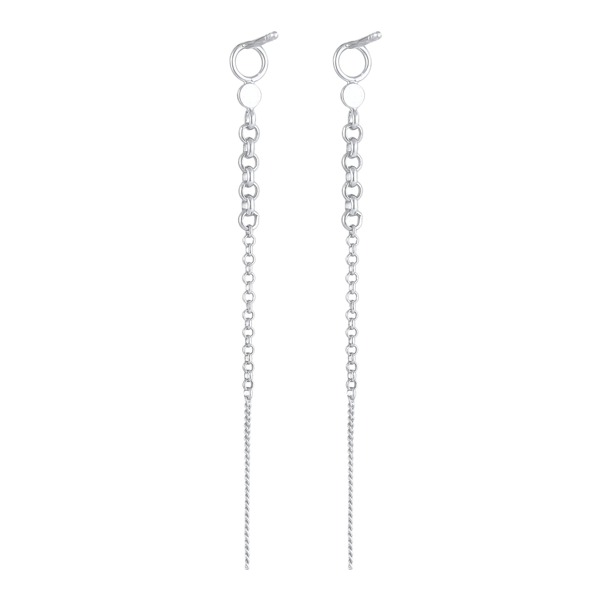 Silber - Elli | Ohrstecker Ear Chain | 925er Sterling Silber