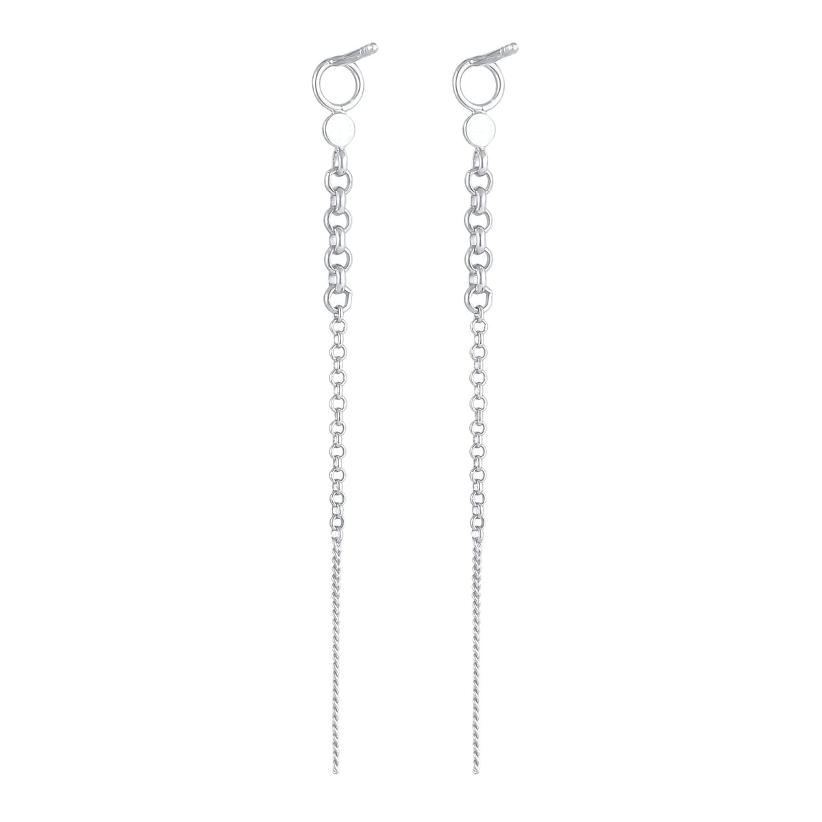 Silber - Elli | Ohrstecker Ear Chain | 925er Sterling Silber