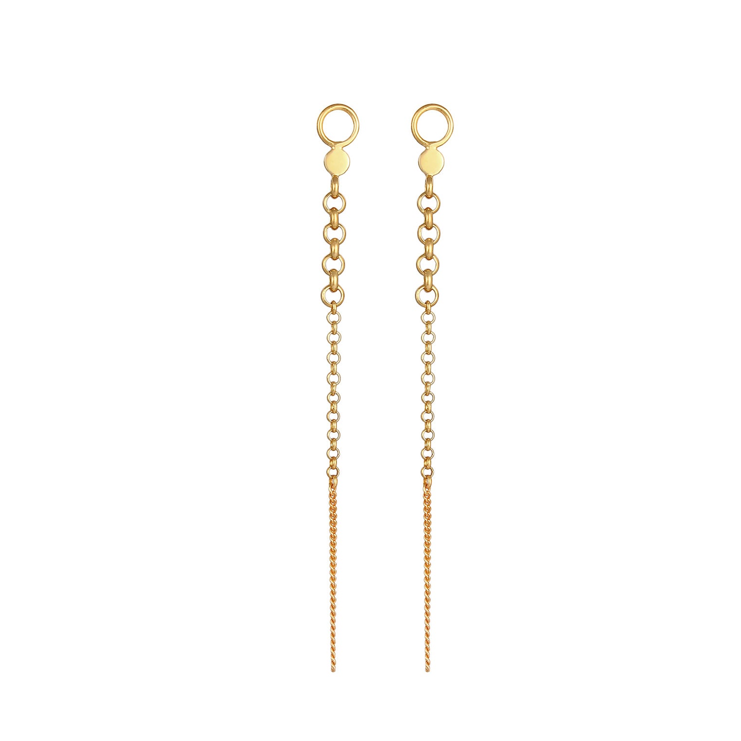 Gold - Elli | Ohrstecker Ear Chain | 925 Sterling Silber vergoldet