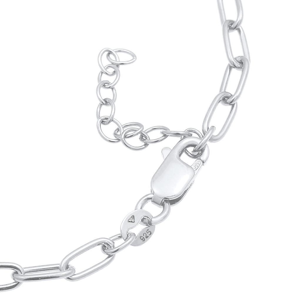 Silber - Elli | Glieder-Armband Herz | 925er Sterling Silber