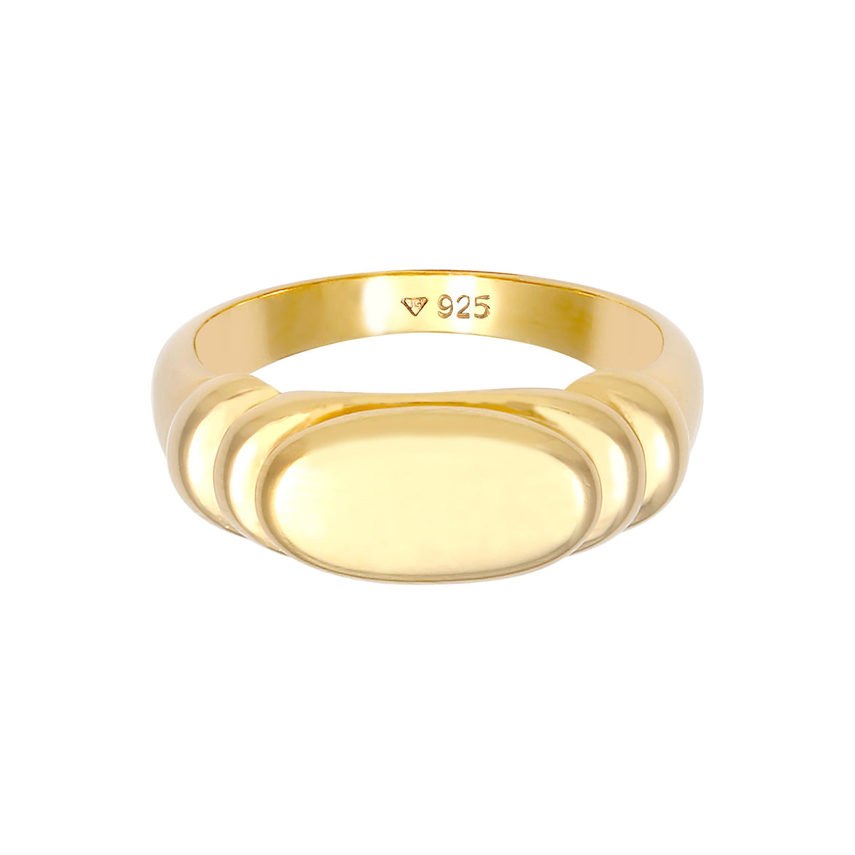 Gold - Elli | Siegelring | 925 Sterling Silber vergoldet