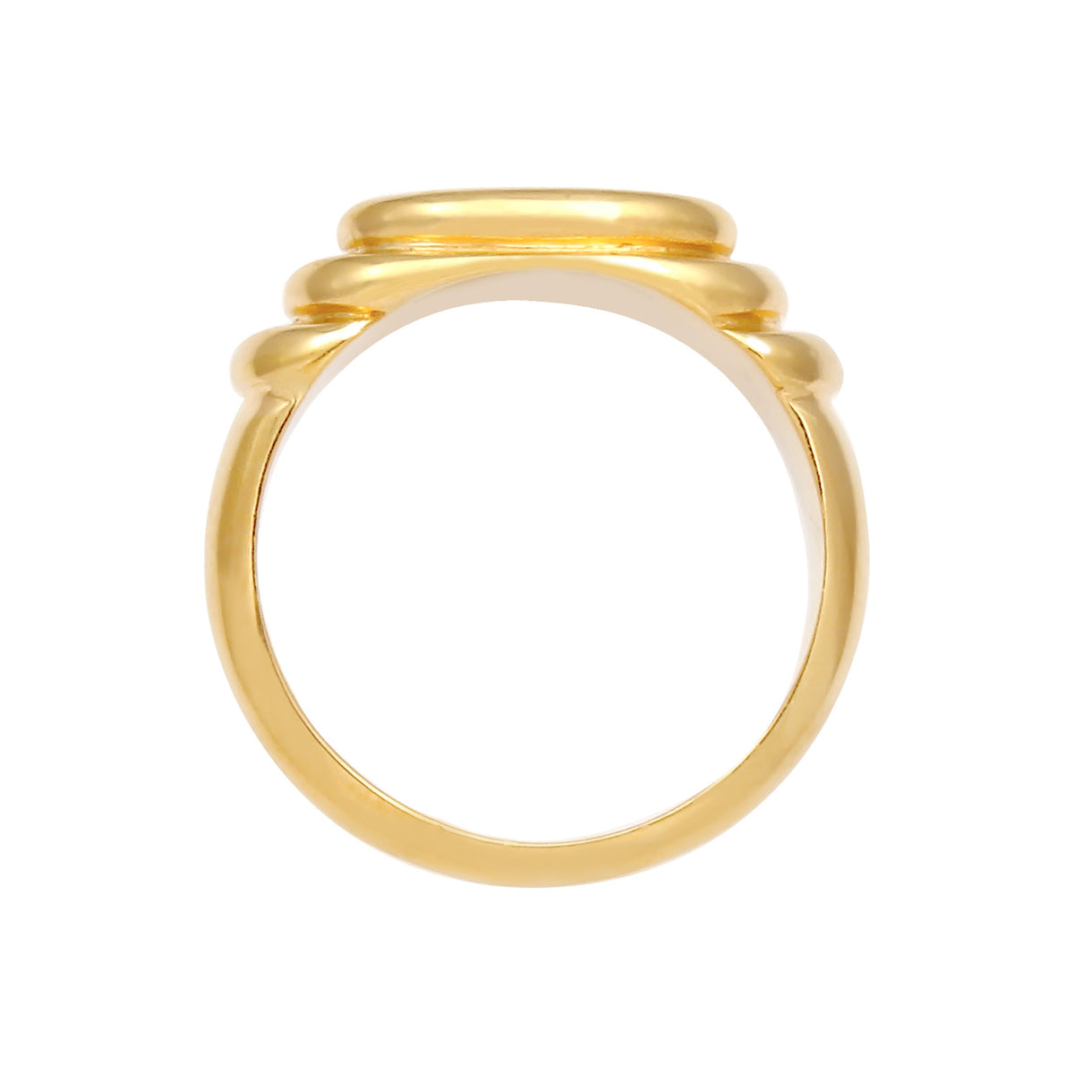 Gold - Elli | Siegelring | 925 Sterling Silber vergoldet