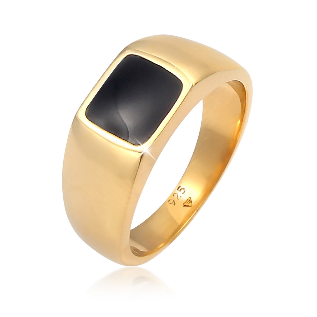 Gold - Elli | Siegelring | 925 Sterling Silber vergoldet