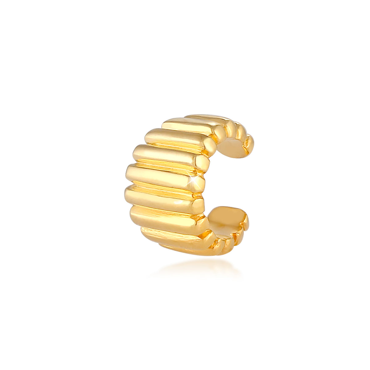 Gold - Elli | Earcuff | 925 Sterling Silber vergoldet