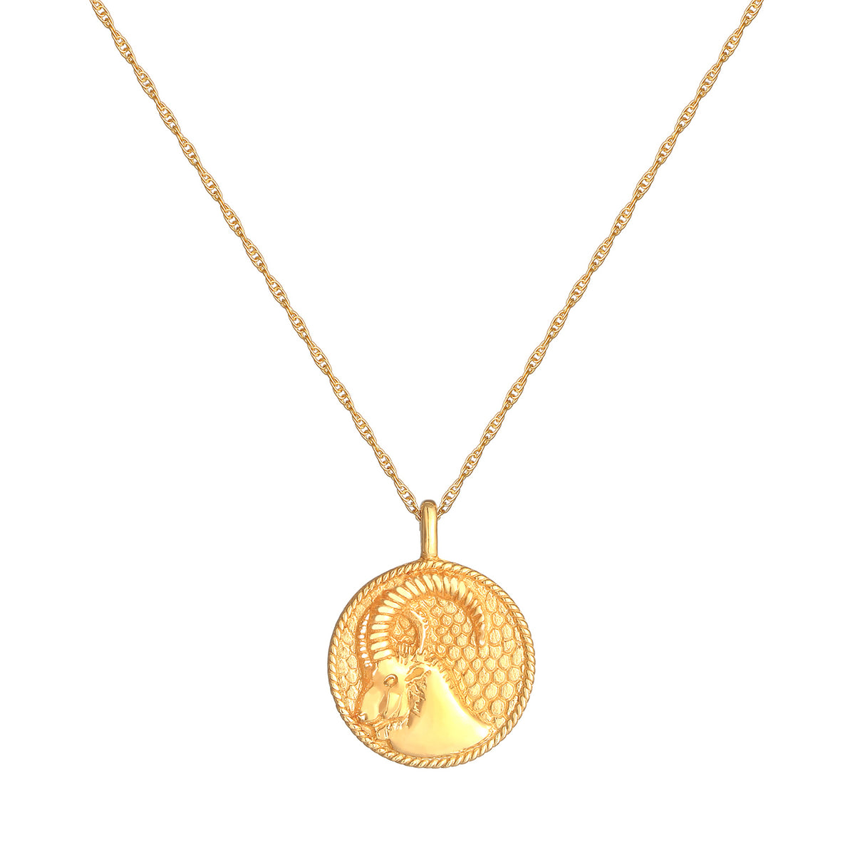 Gold - Elli | Halskette Sternzeichen Steinbock | 925 Sterling Silber vergoldet