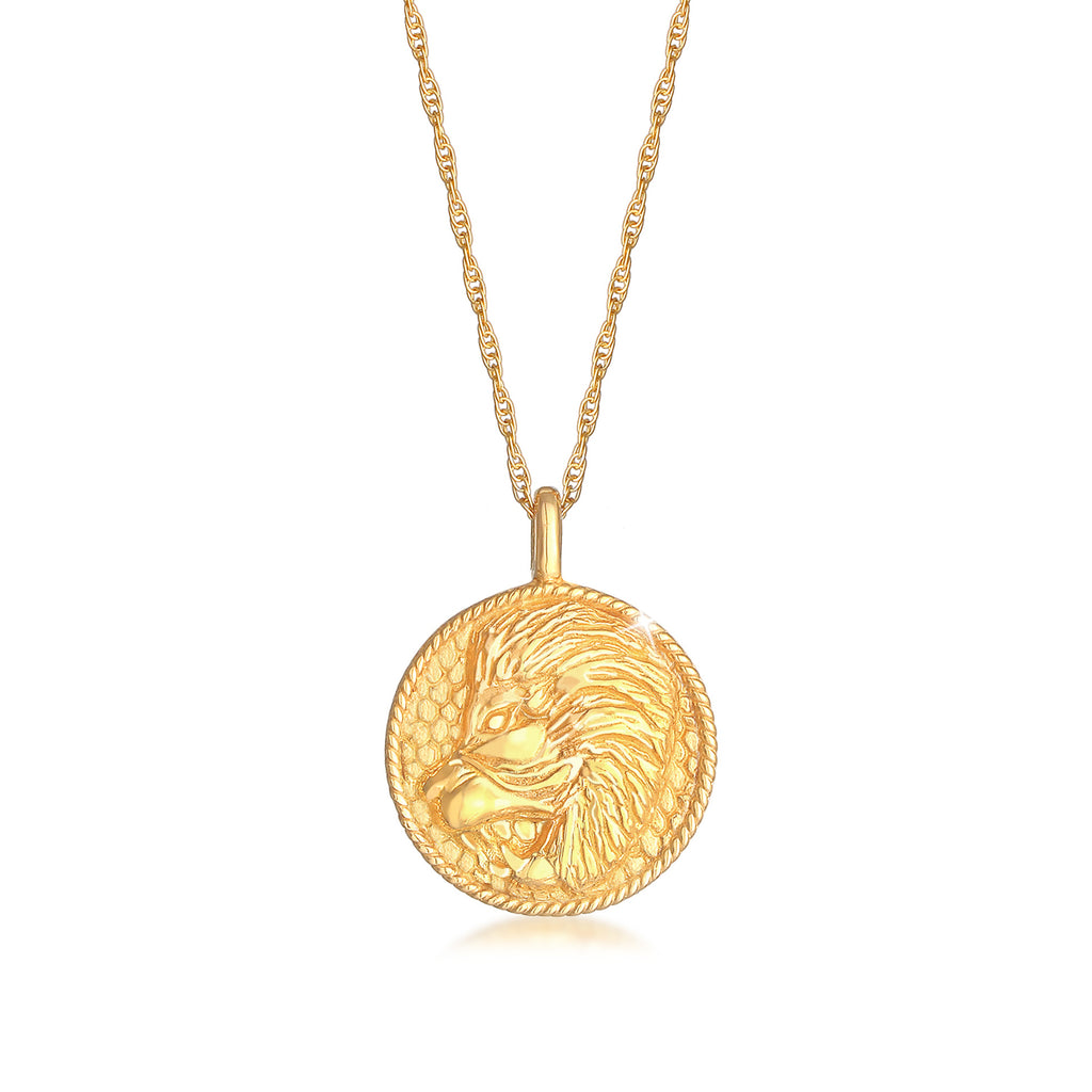 Gold - Elli | Halskette Sternzeichen Löwe | 925 Sterling Silber vergoldet