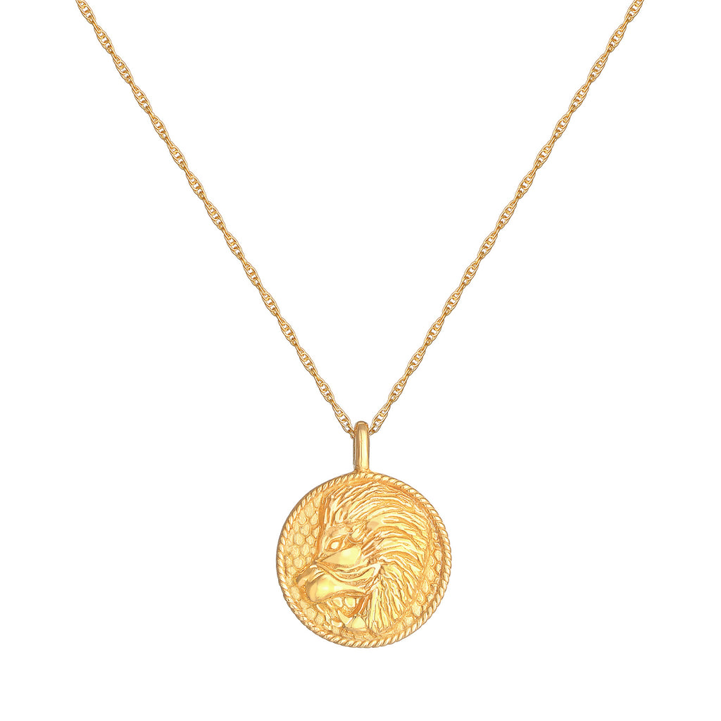 Gold - Elli | Halskette Sternzeichen Löwe | 925 Sterling Silber vergoldet