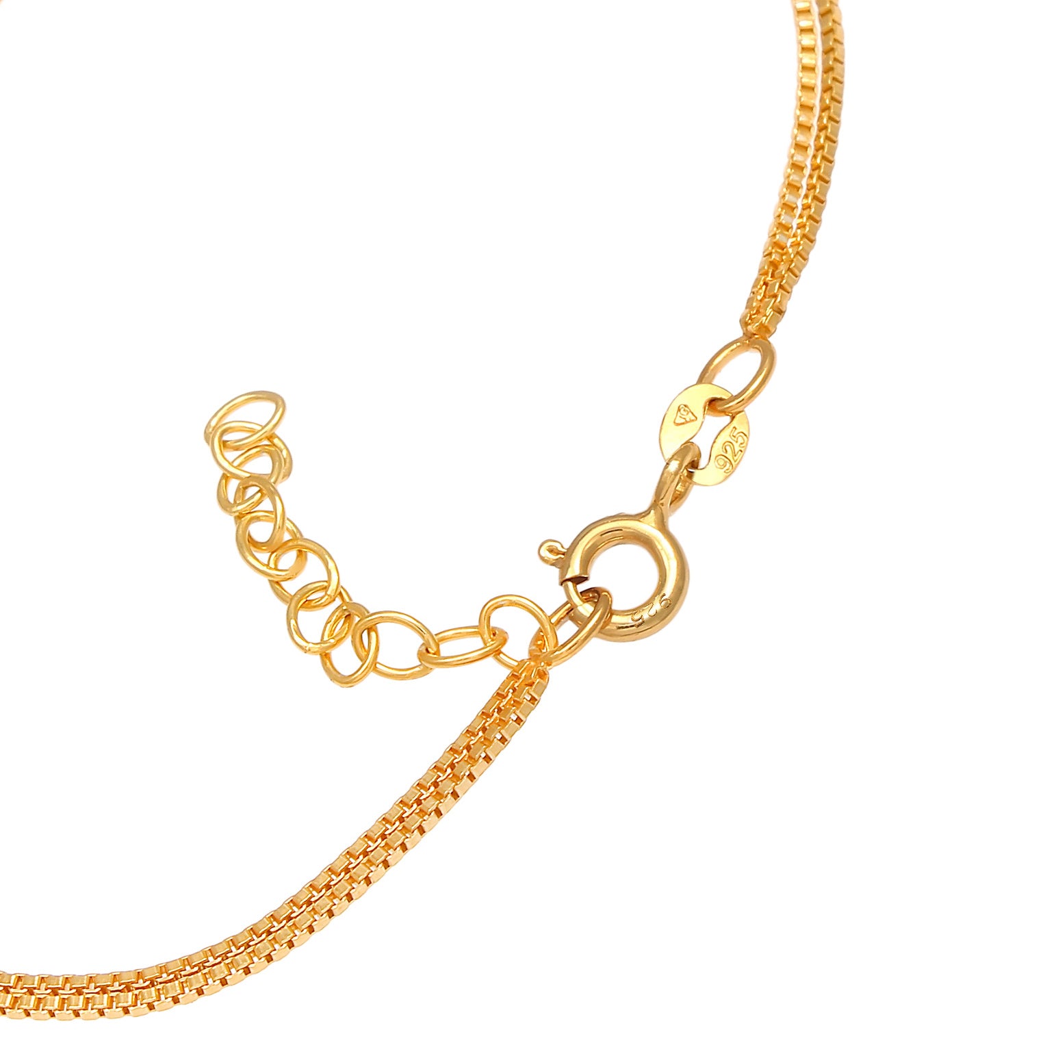 Gold - Elli | Venezianer-Gliederarmband | 925 Sterling Silber vergoldet