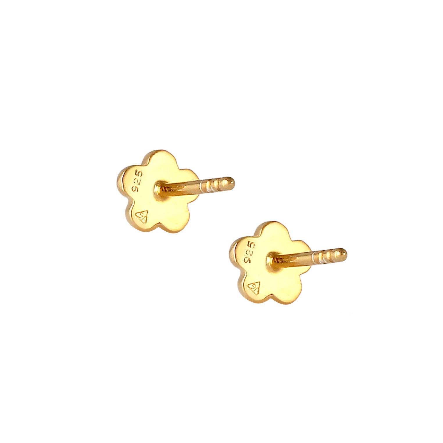 Rosa - Elli | Ohrstecker Blume | Kristall (Rosa) | 925er Sterling Silber Vergoldet