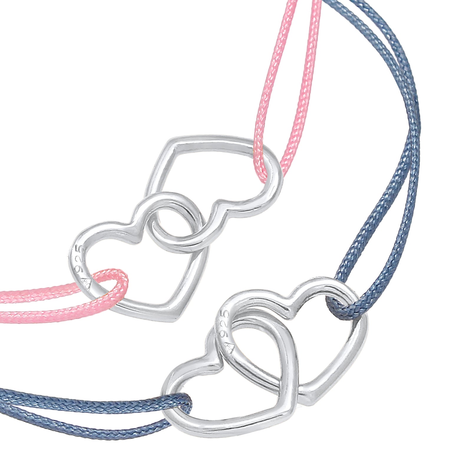 Silber - Elli | Armbandset Herz | 925er Sterling Silber