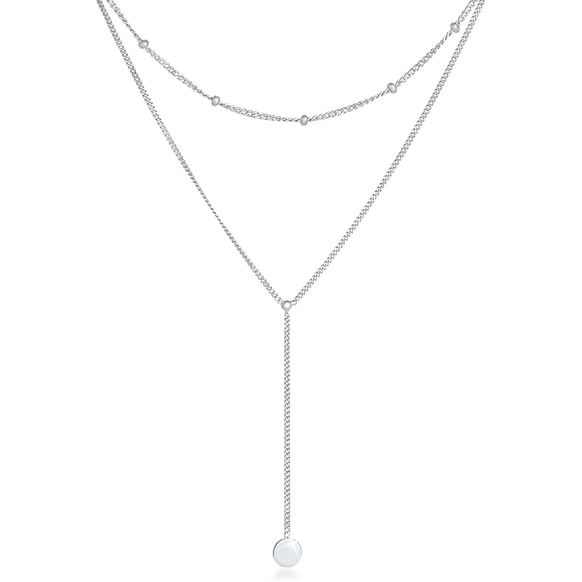 Silber - Elli | Layer-Halskette Basic | 925er Sterling Silber