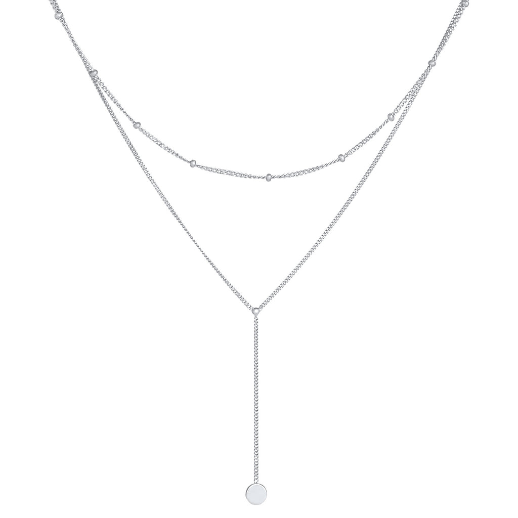 Silber - Elli | Layer-Halskette Basic | 925er Sterling Silber