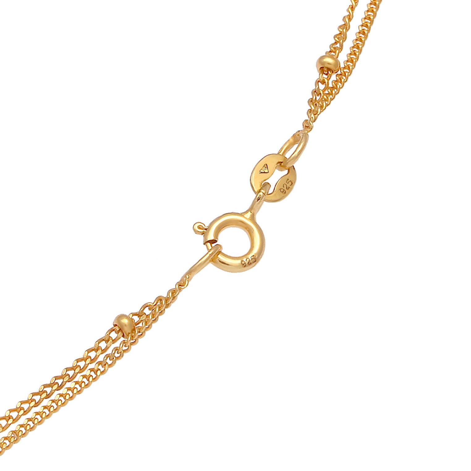 Gold - Elli | Layer-Halskette Basic | 925 Sterling Silber vergoldet