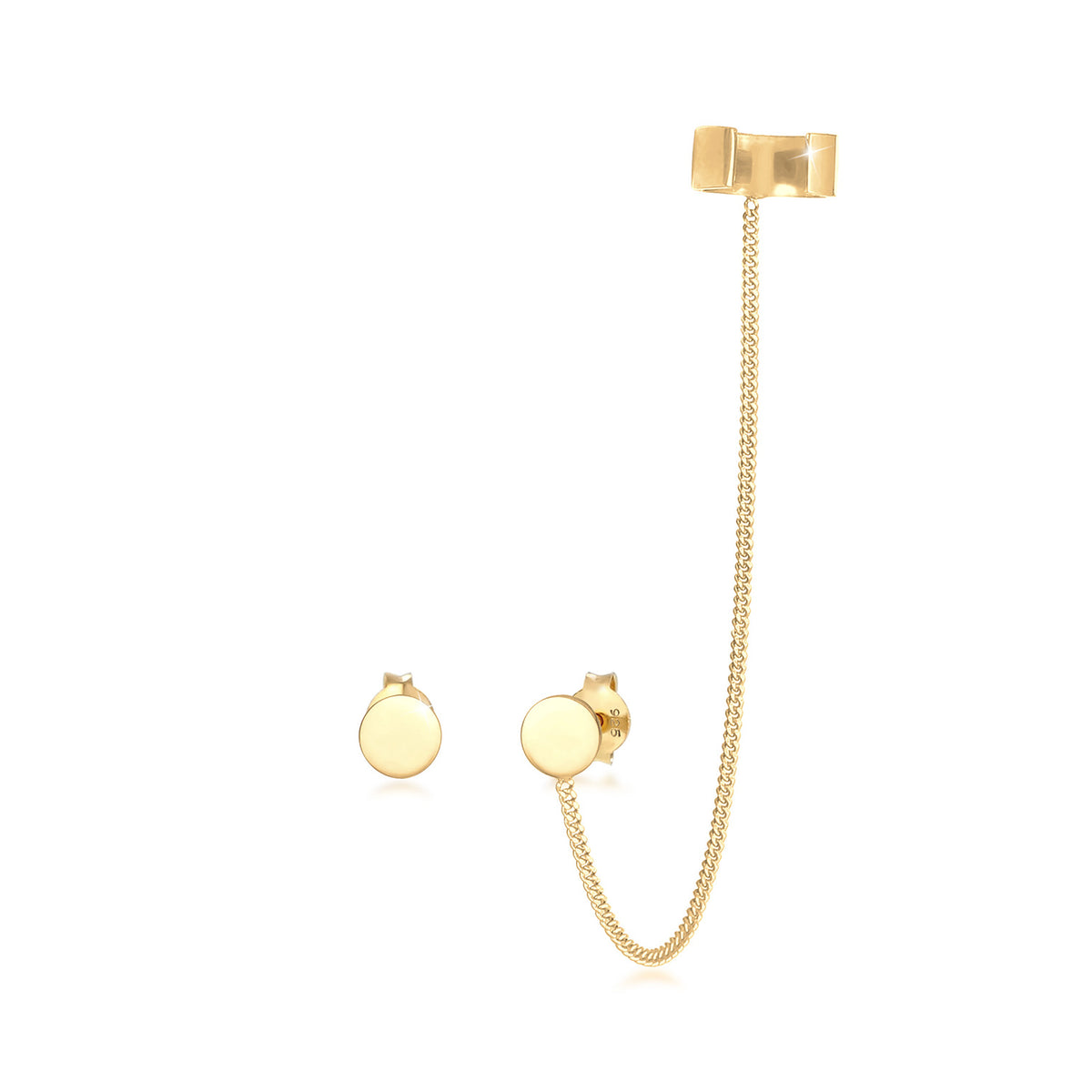 Gold - Elli | Ohrstecker | 925 Sterling Silber vergoldet