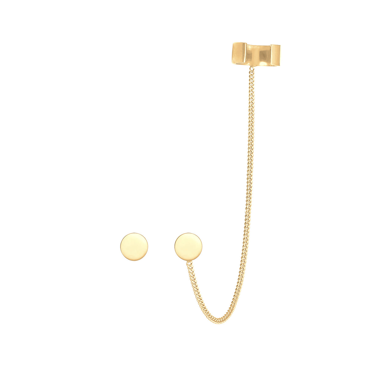 Gold - Elli | Ohrstecker | 925 Sterling Silber vergoldet