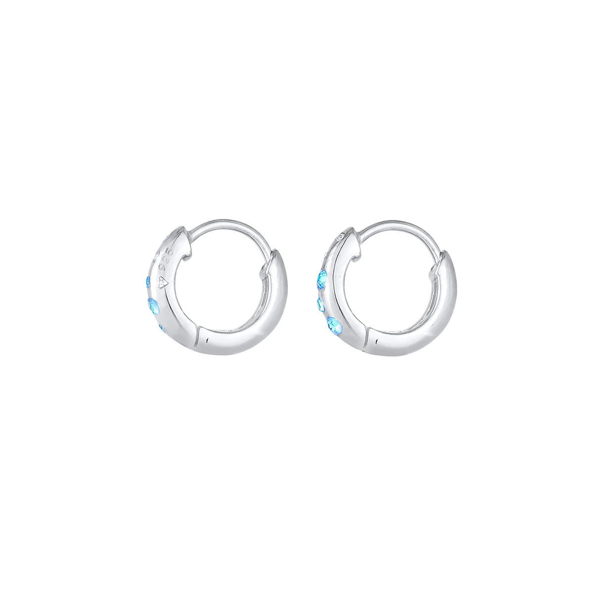 Silber - Elli | Ohrring | Kristall ( Hellblau ) | 925er Sterling Silber