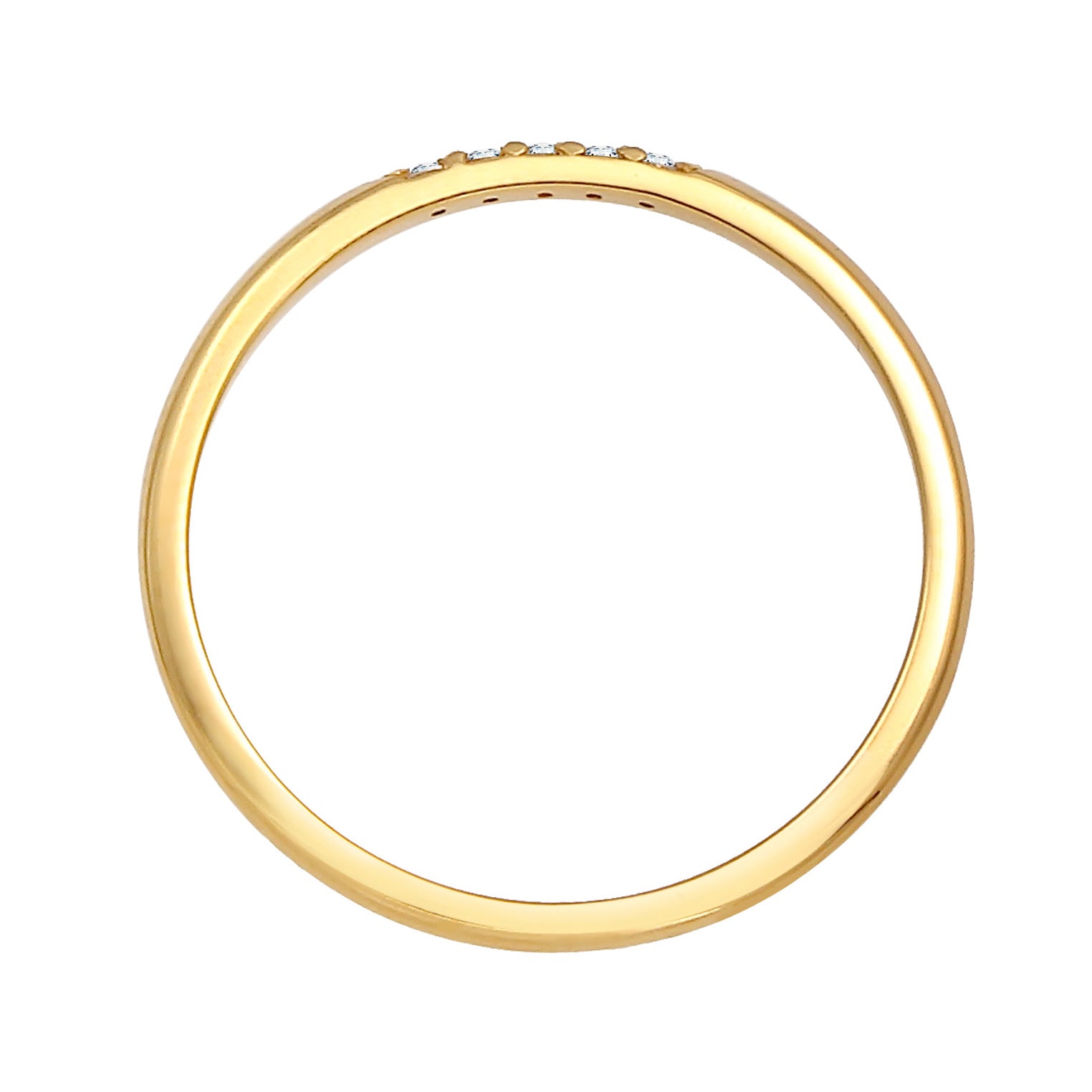 Gold - Elli DIAMONDS | Ringset | Diamant ( Weiß, 0,025 ct ) | 375 Gelbgold