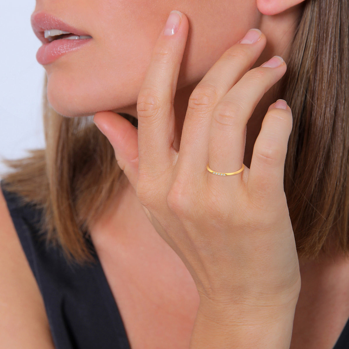 Gold - Elli DIAMONDS | Ring | Diamant ( Weiß, 0,025 ct ) | 375 Gelbgold