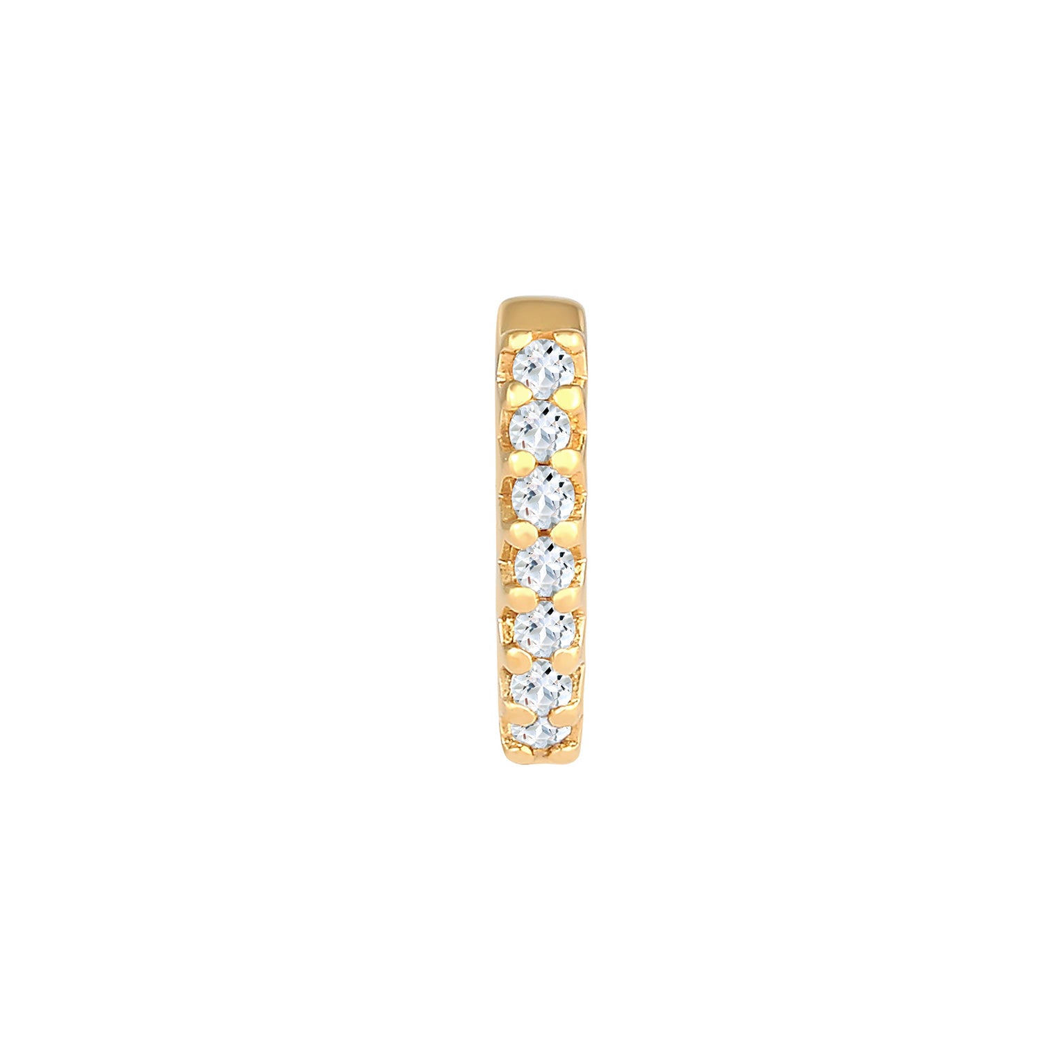 Gold - Elli PREMIUM | Single Earcuff | Topas ( Weiß ) | 375 Gelbgold