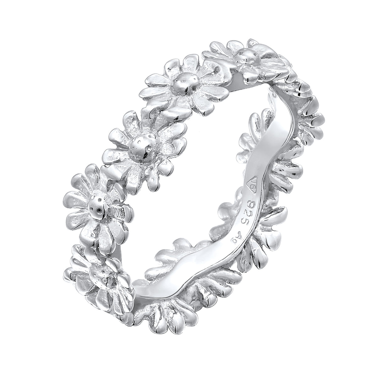 Silber - Elli | Ring Blume | 925er Sterling Silber