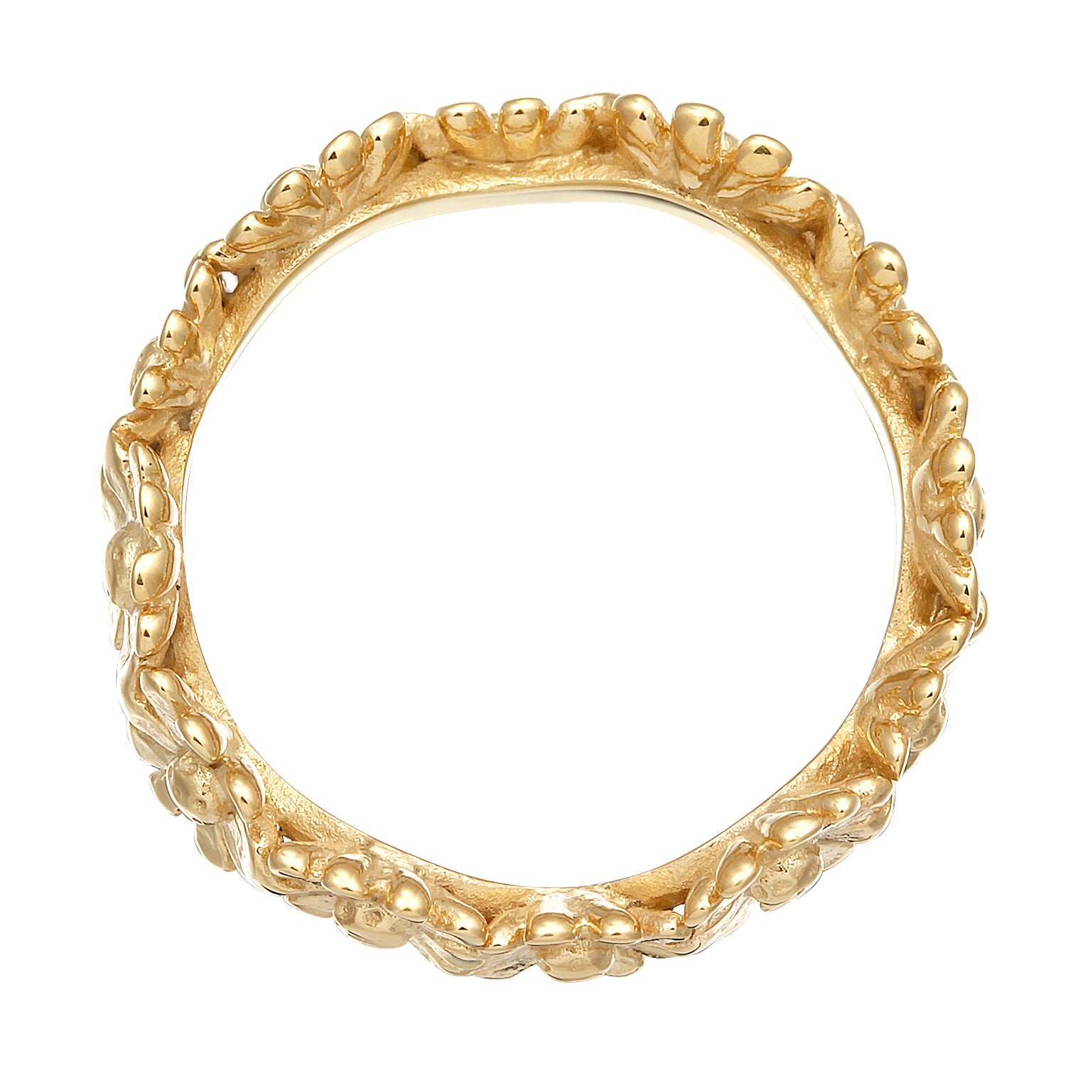 Gold - Elli | Ring Blume | 925 Sterling Silber vergoldet