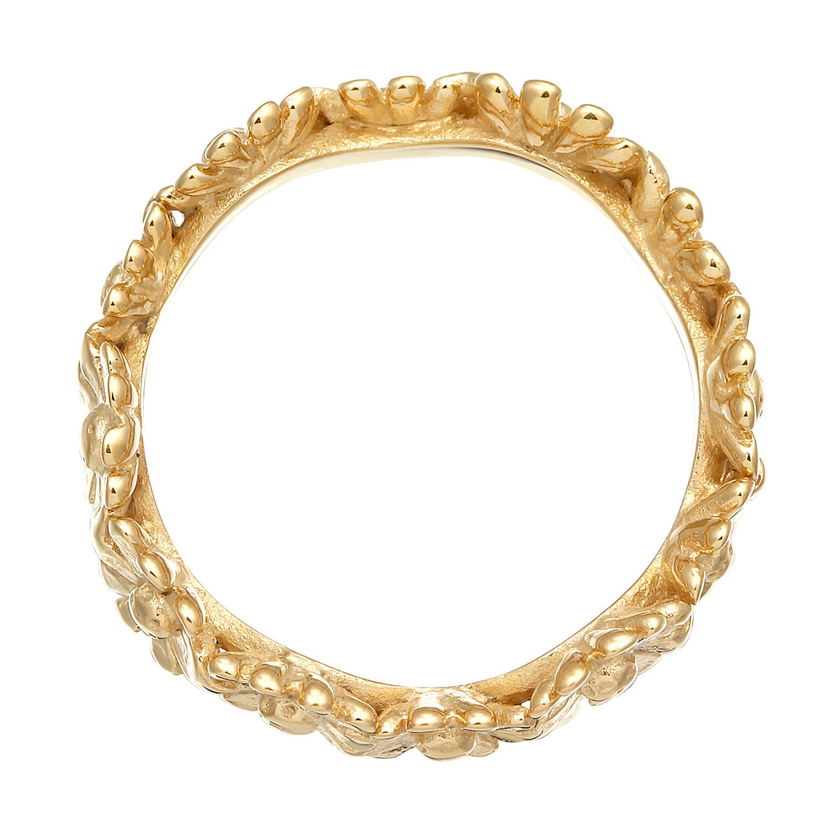 Gold - Elli | Ring Blume | 925 Sterling Silber vergoldet