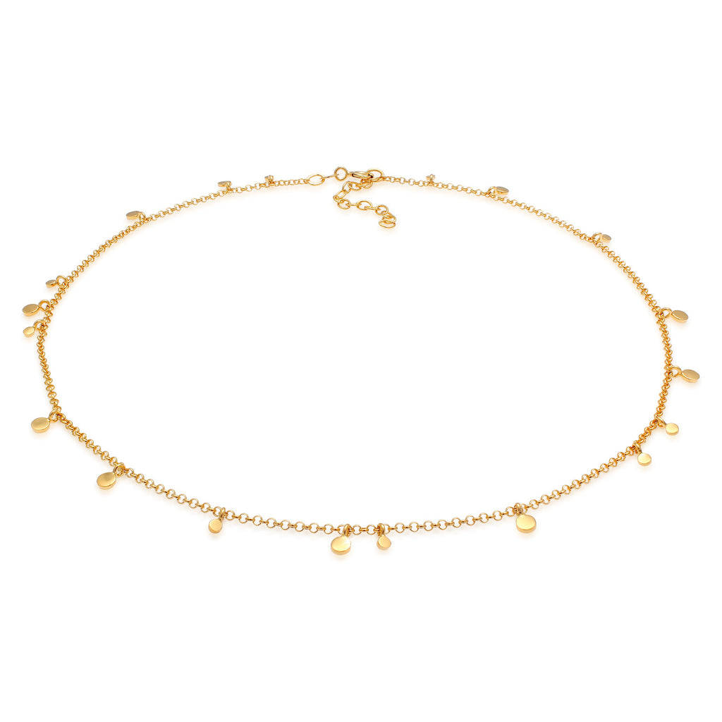 Gold - Elli | Choker Geo | 925 Sterling Silber vergoldet