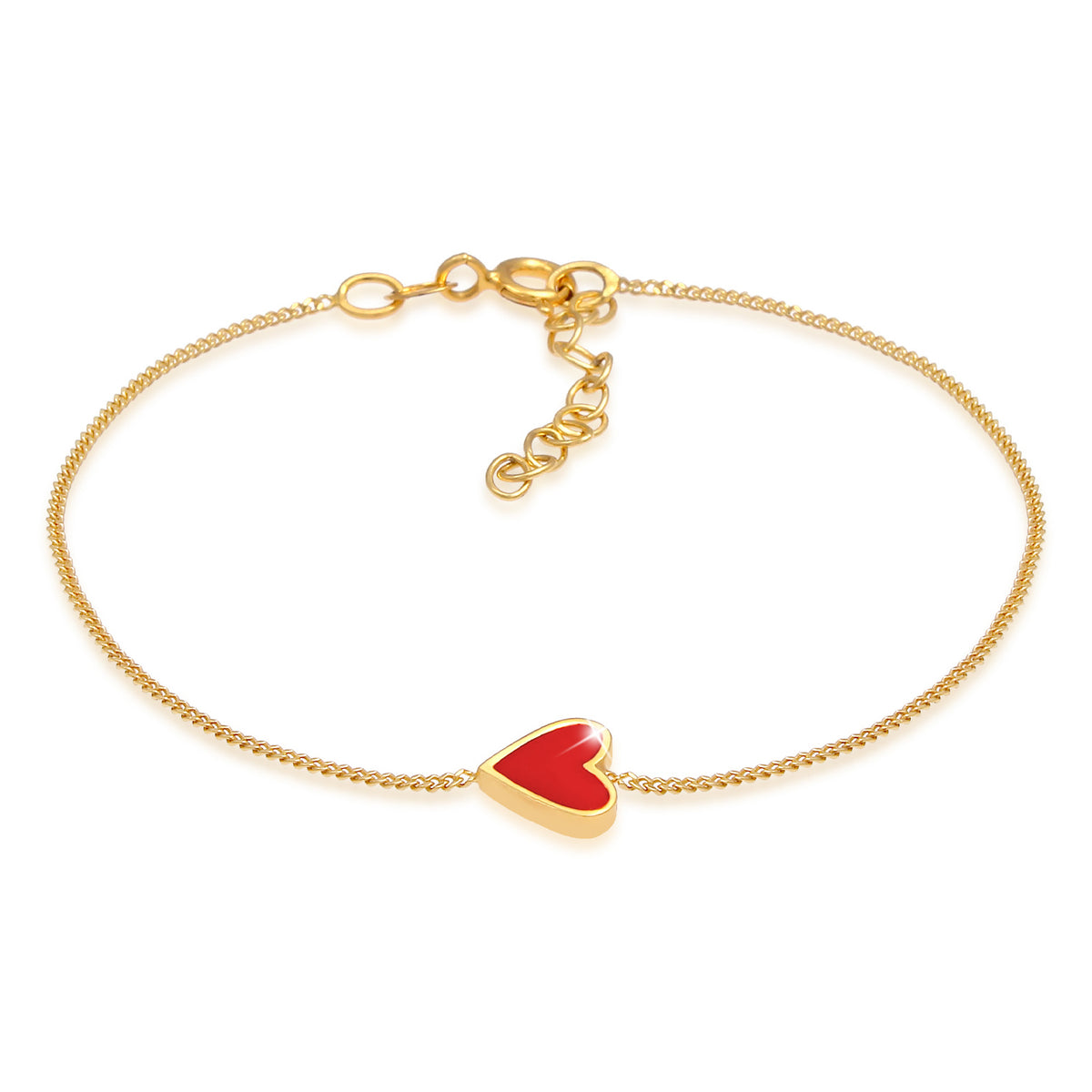 Gold - Elli | Armband Herz | 925 Sterling Silber vergoldet