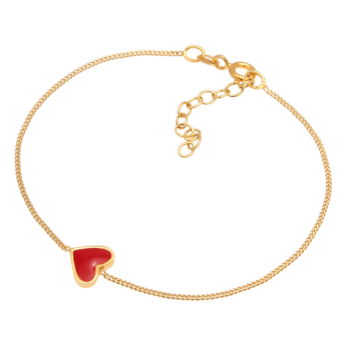Gold - Elli | Armband Herz | 925 Sterling Silber vergoldet
