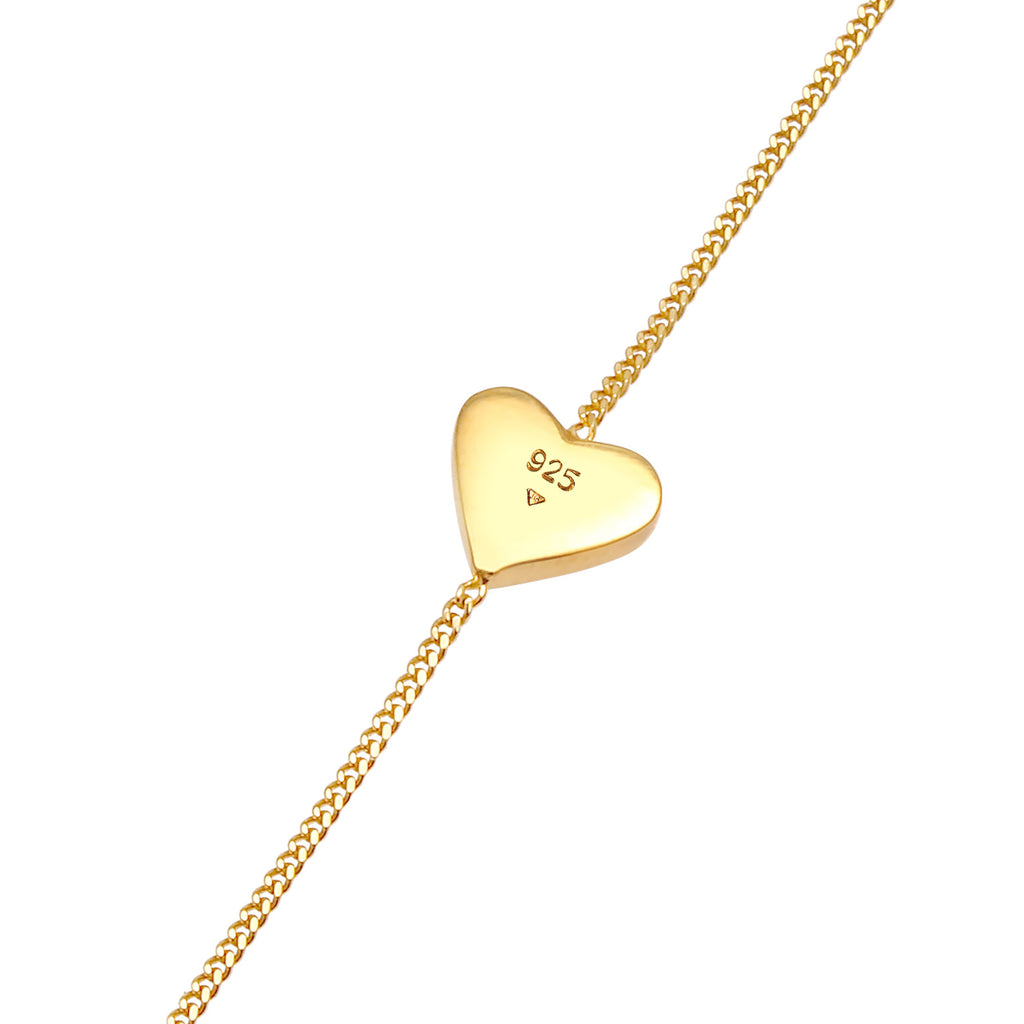 Gold - Elli | Armband Herz | 925 Sterling Silber vergoldet