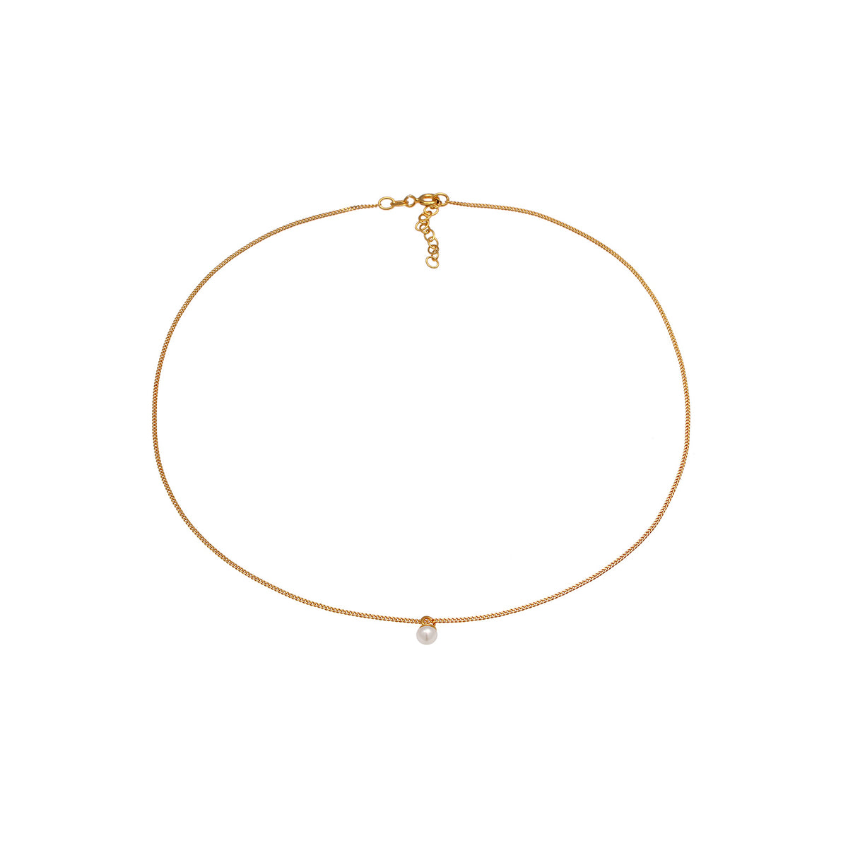 Gold - Elli | Choker | Süßwasserzuchtperle | 925 Sterling Silber vergoldet