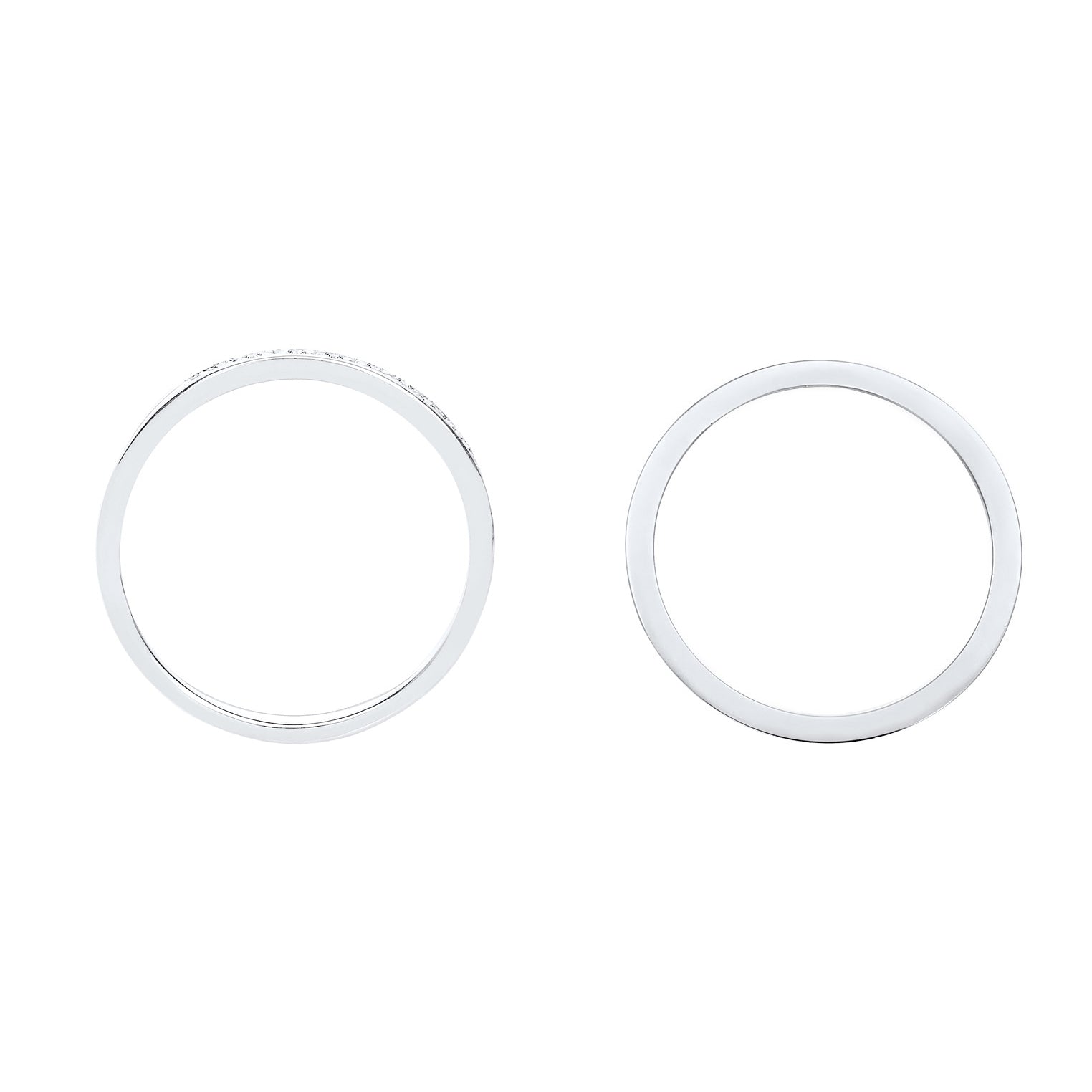 Silber - Elli DIAMONDS | Bandring | Diamant ( Weiß, 0,04 ct ) | 925er Sterling Silber