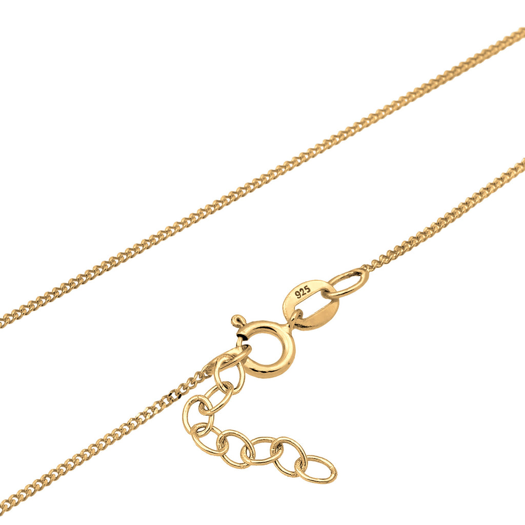 Gold - Elli | Halskette Blume | Mit Kristallen von Swarovski® (Hellblau) | 925 Sterling Silber vergoldet