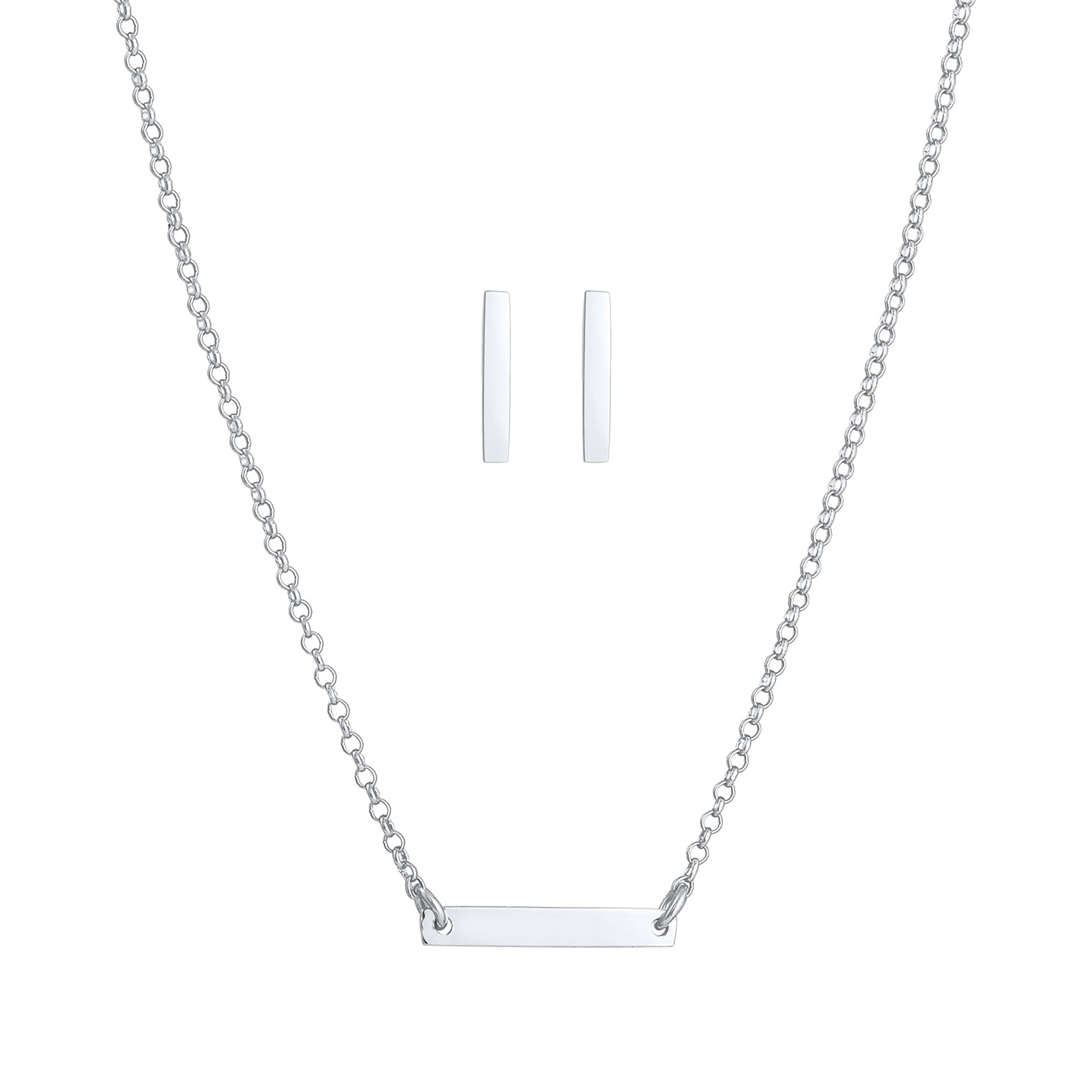 Silber - Elli | Schmuckset  Geo | 925er Sterling Silber