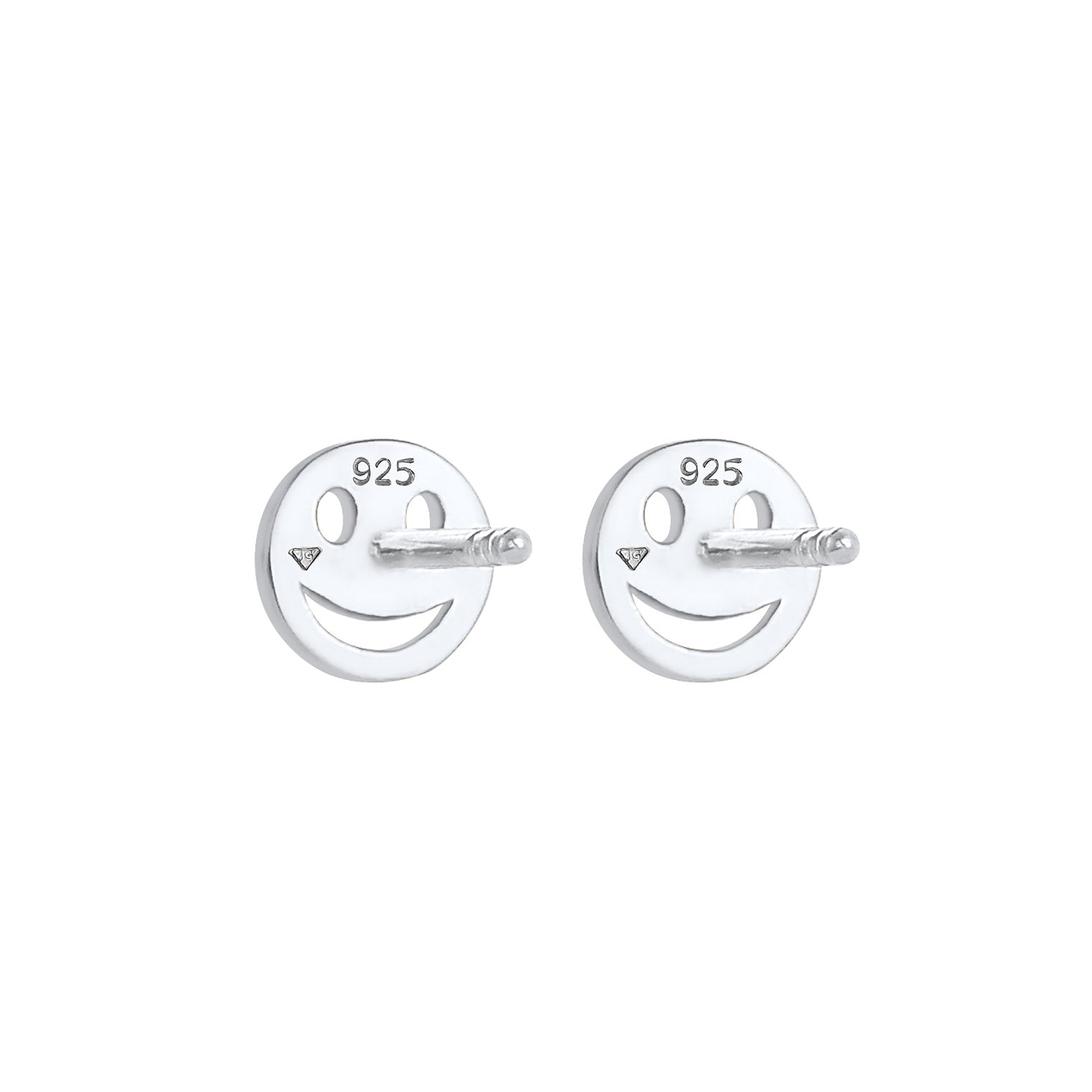 Silber - Elli | Ohrring Smile Emoji | 925er Sterling Silber