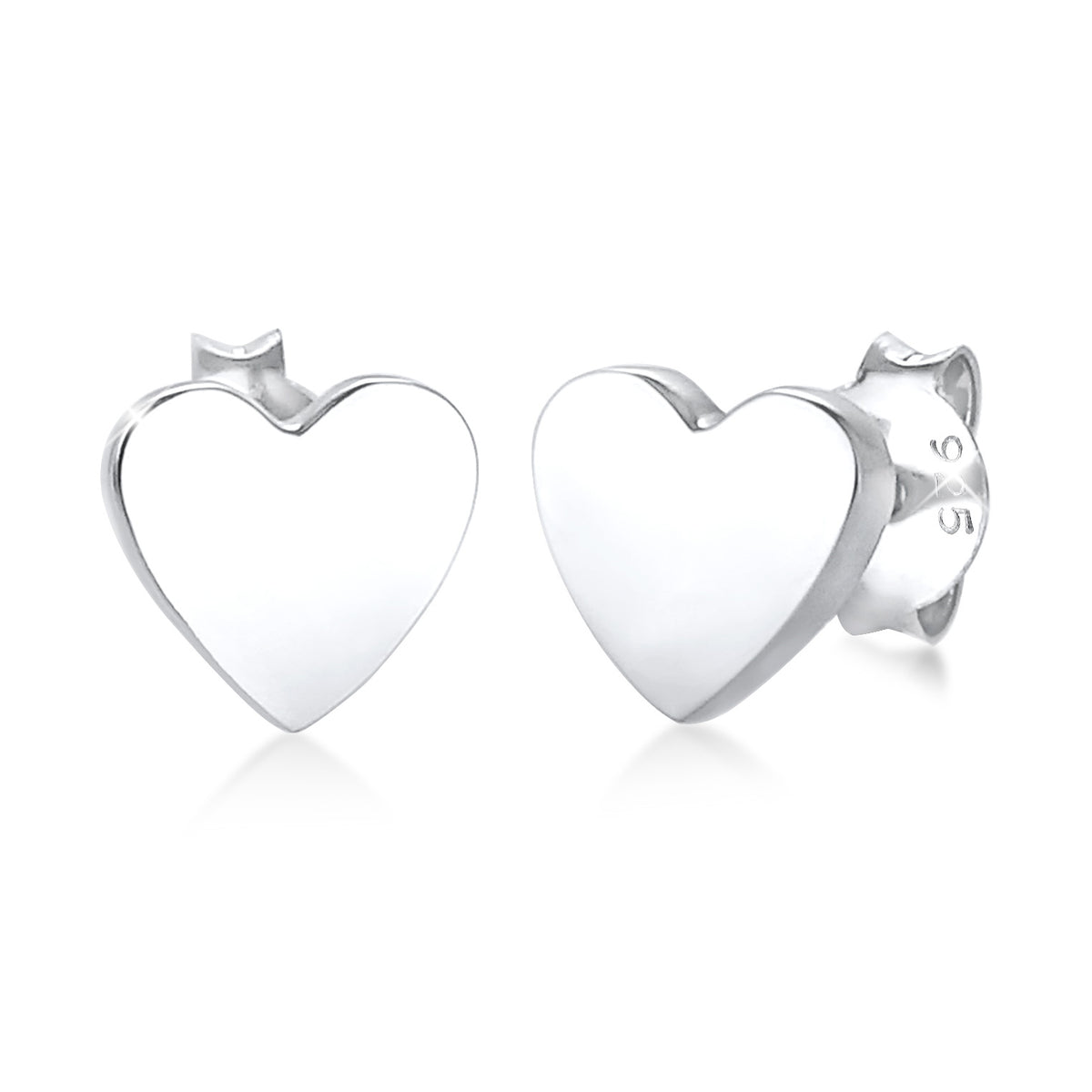 Silber - Elli | Ohrring Herz | 925er Sterling Silber