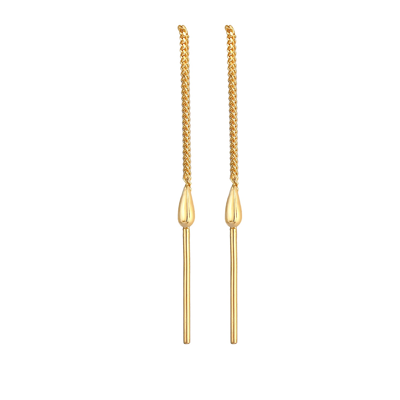 Gold - Elli PREMIUM | Ohrstecker Ear Chain | 375 Gelbgold