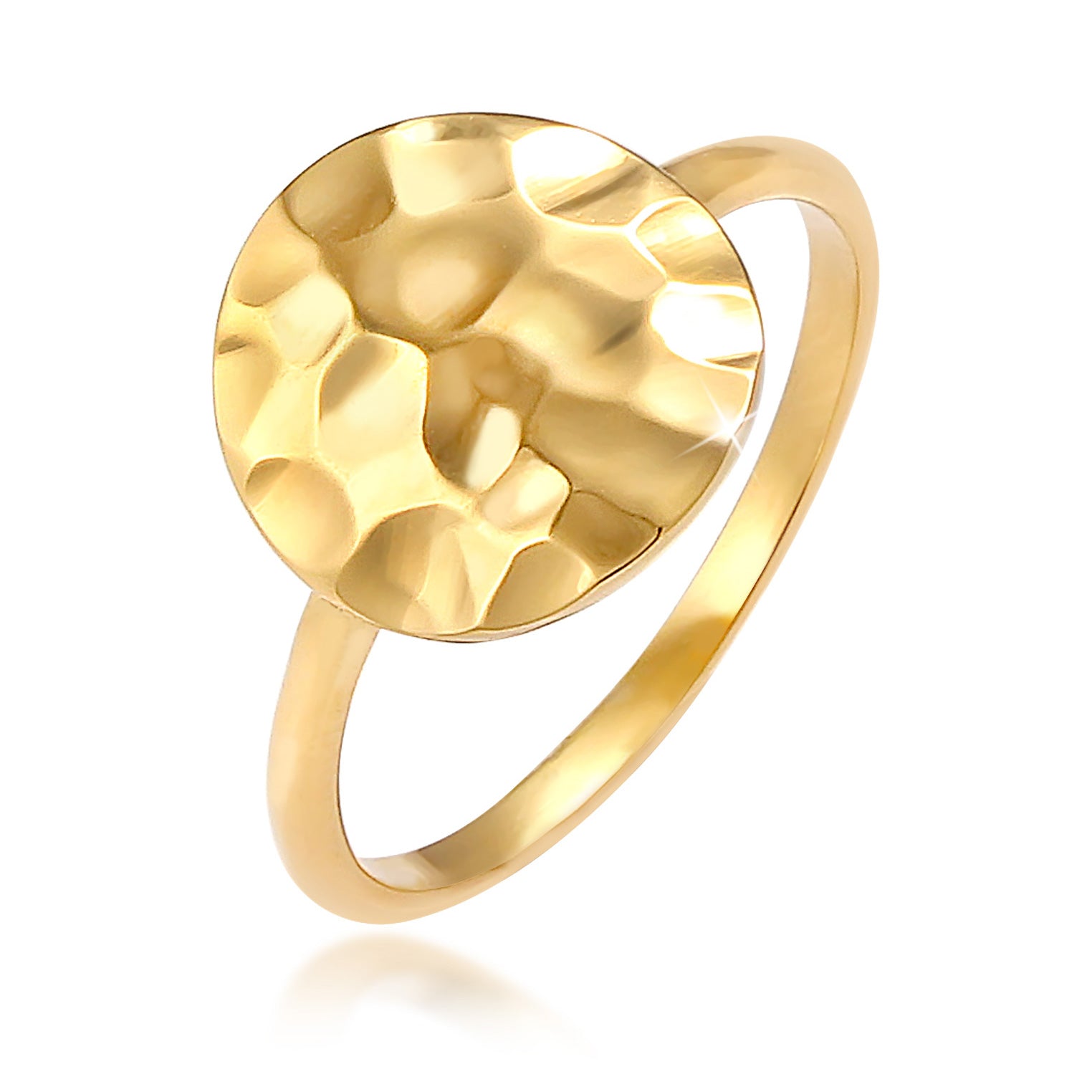 Gold - Elli | Ring Geo | 925 Sterling Silber vergoldet