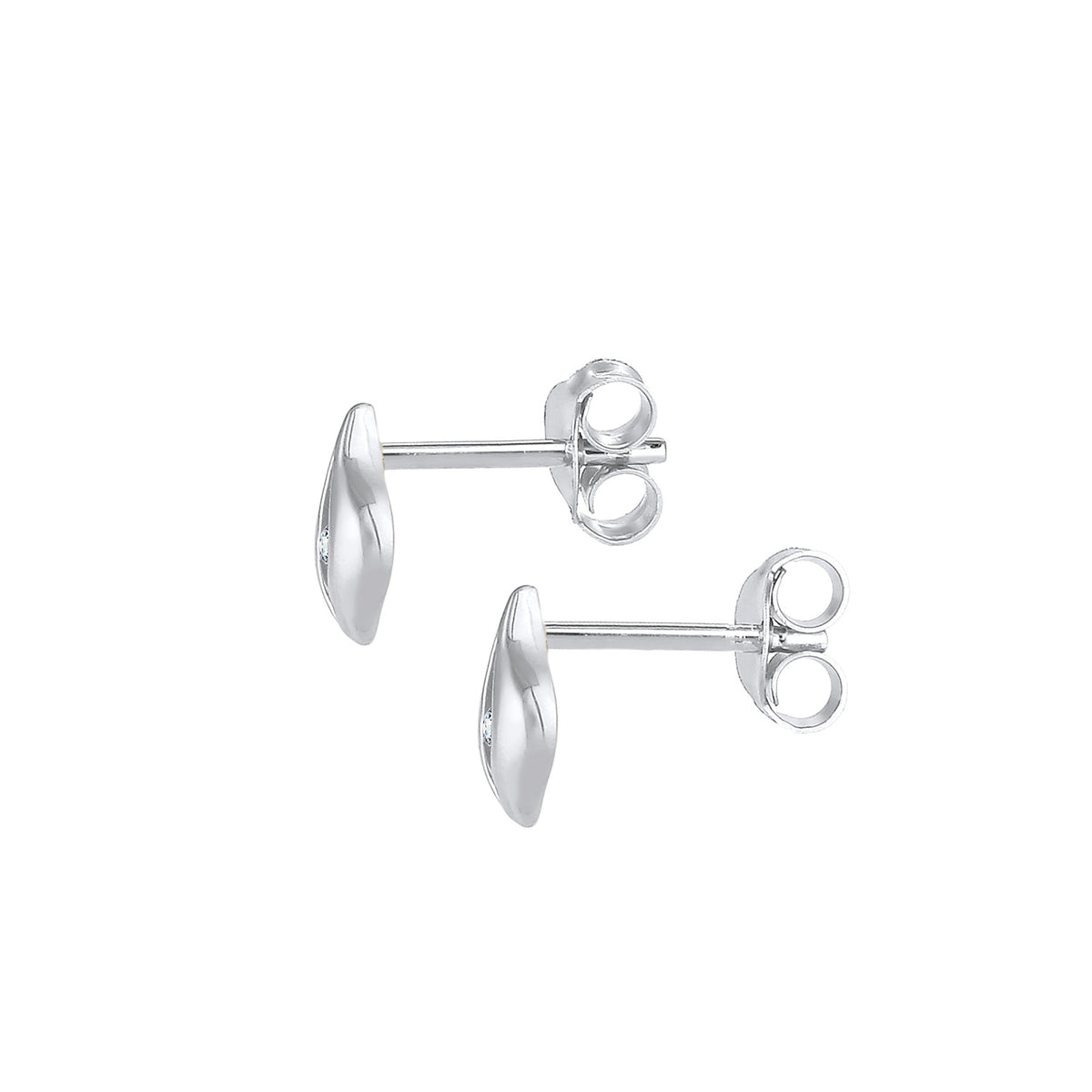Silber - Elli DIAMONDS | Ohrstecker Tropfen | Diamant ( Weiß, 0,03 ct ) | 925er Sterling Silber