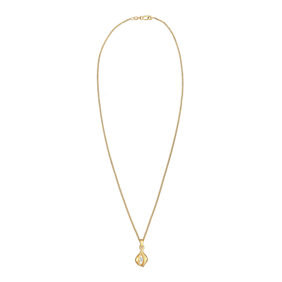 Gold - Elli DIAMONDS | Halskette Tropfen | Diamant ( Weiß, 0,03 ct ) | 925 Sterling Silber vergoldet