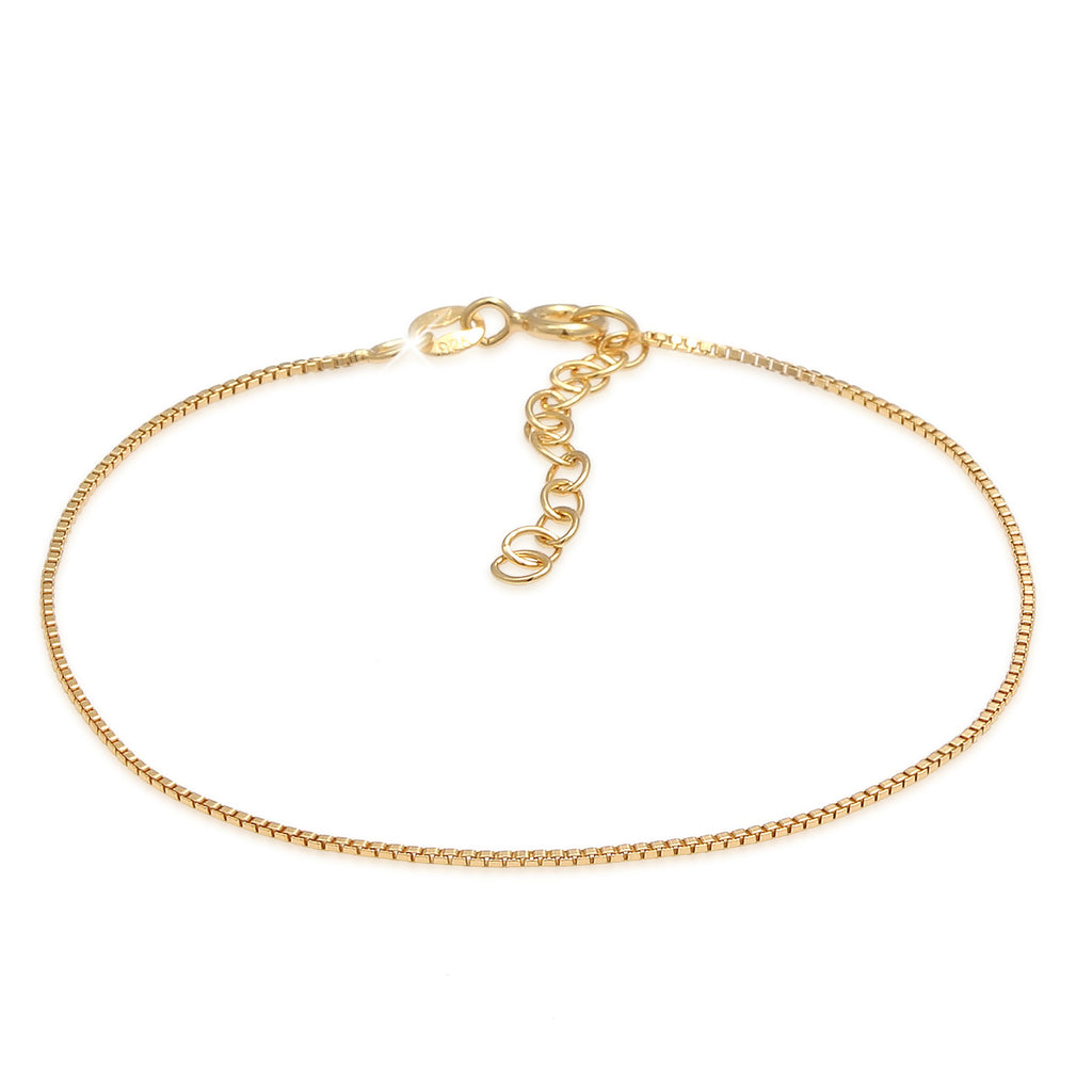 Gold - Elli | Venezianer-Gliederarmband | 925 Sterling Silber vergoldet