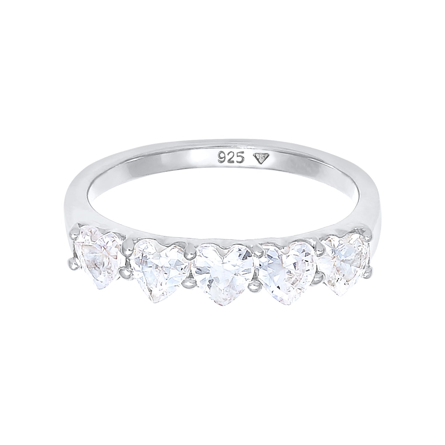 Silber - Elli | Ring Herz | Zirkonia ( Weiß ) | 925er Sterling Silber