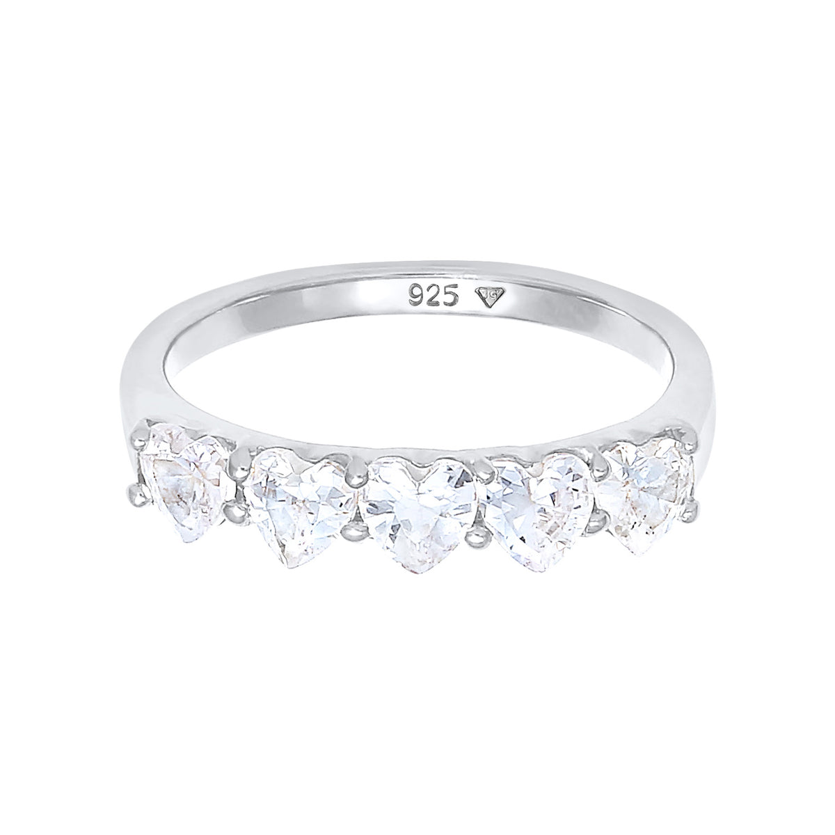Silber - Elli | Ring Herz | Zirkonia ( Weiß ) | 925er Sterling Silber